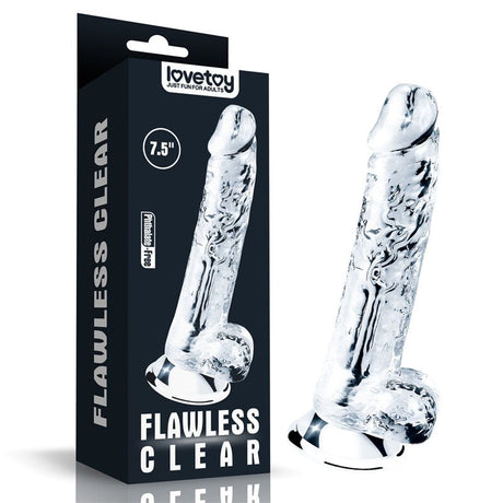 Flawless Clear Dildo 7.5'' - Clear 19 cm - DONGS