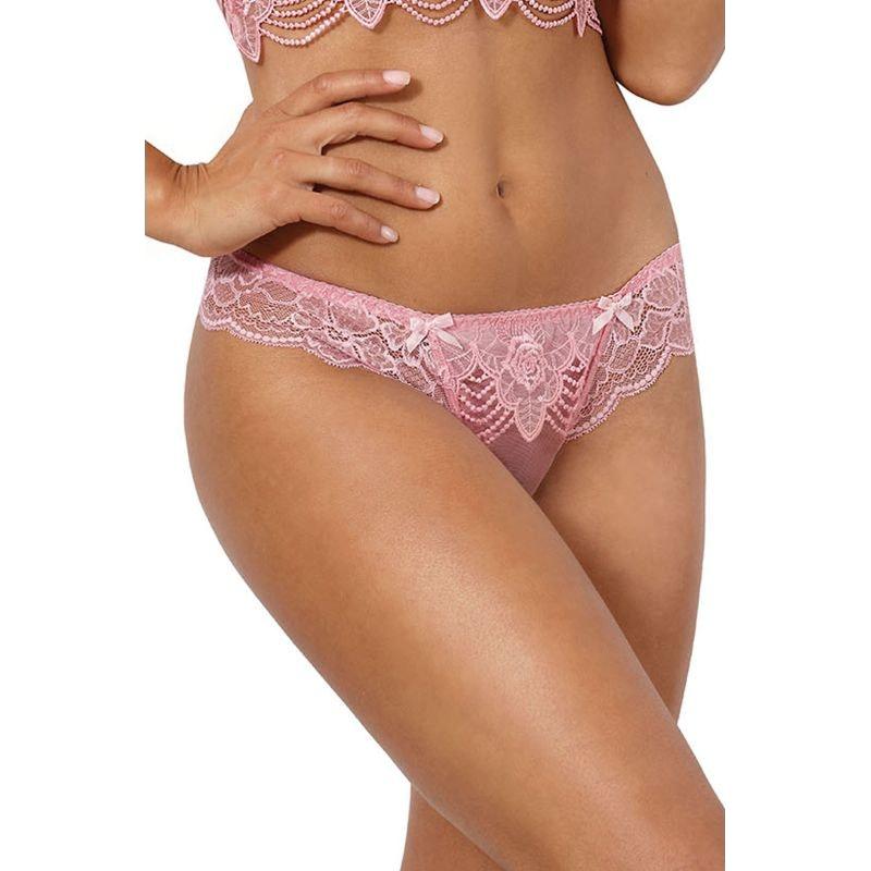 Floral Lace Brazilian G - String Pink - Lingerie