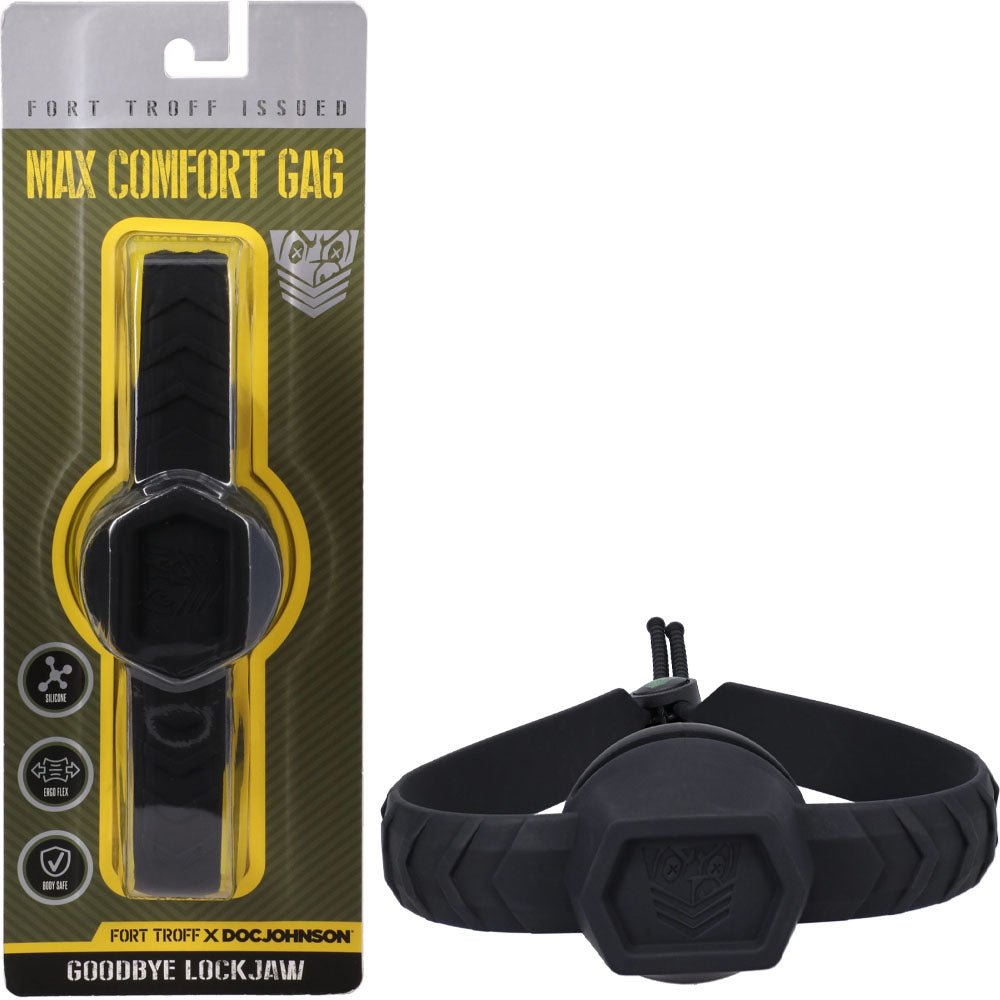 Fort Troff Max Comfort Gag Black Mouth Restraint For Sensual Play - BONDAGE - TOYS