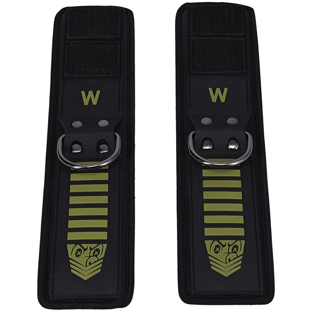 Fort Troff Tactical Wrist Cuffs Black Green Restraints - BONDAGE - TOYS