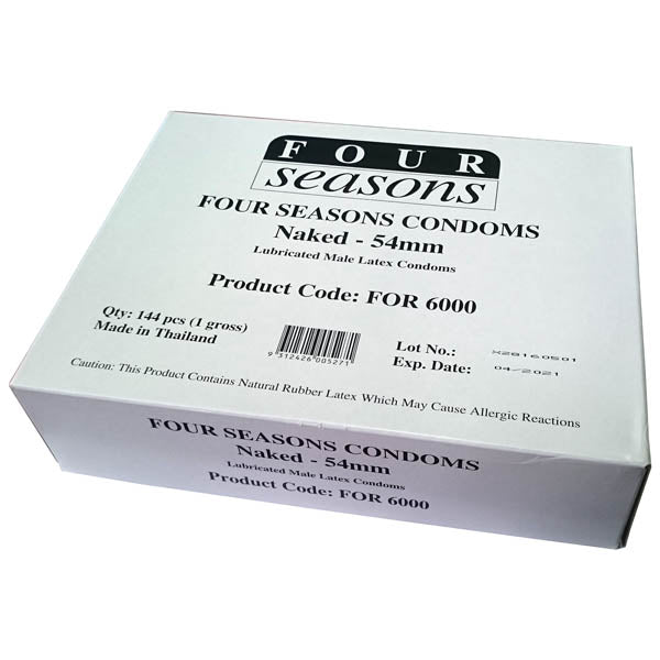 Four Seasons Naked Classic Condoms - Bulk Box of 144 - BULK CONDOMS