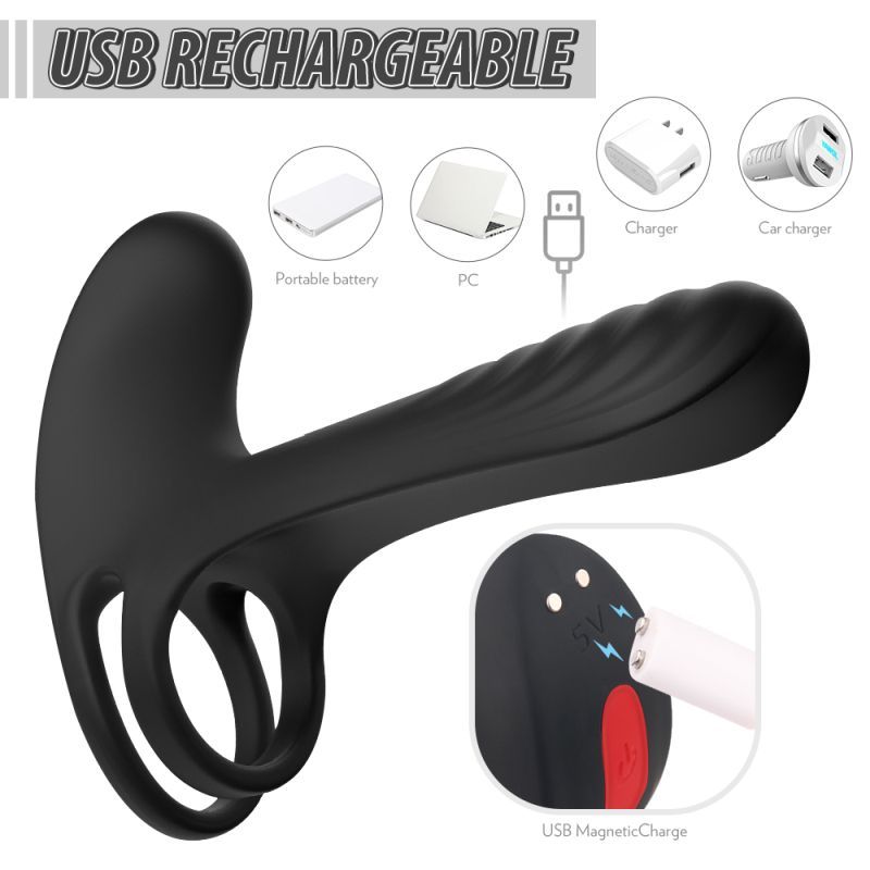 Frank Remote Control Vibrating Penis Shaft and Clit Stim Enhancer - Adult Toys