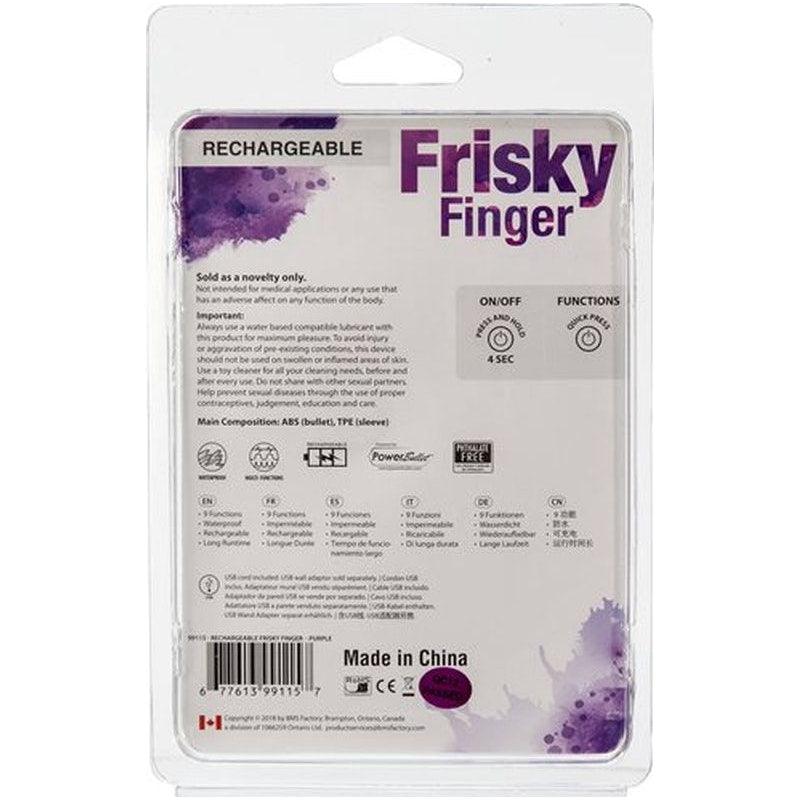 Frisky Finger Rechargeable Purple - Naughty by Nature Adult Store