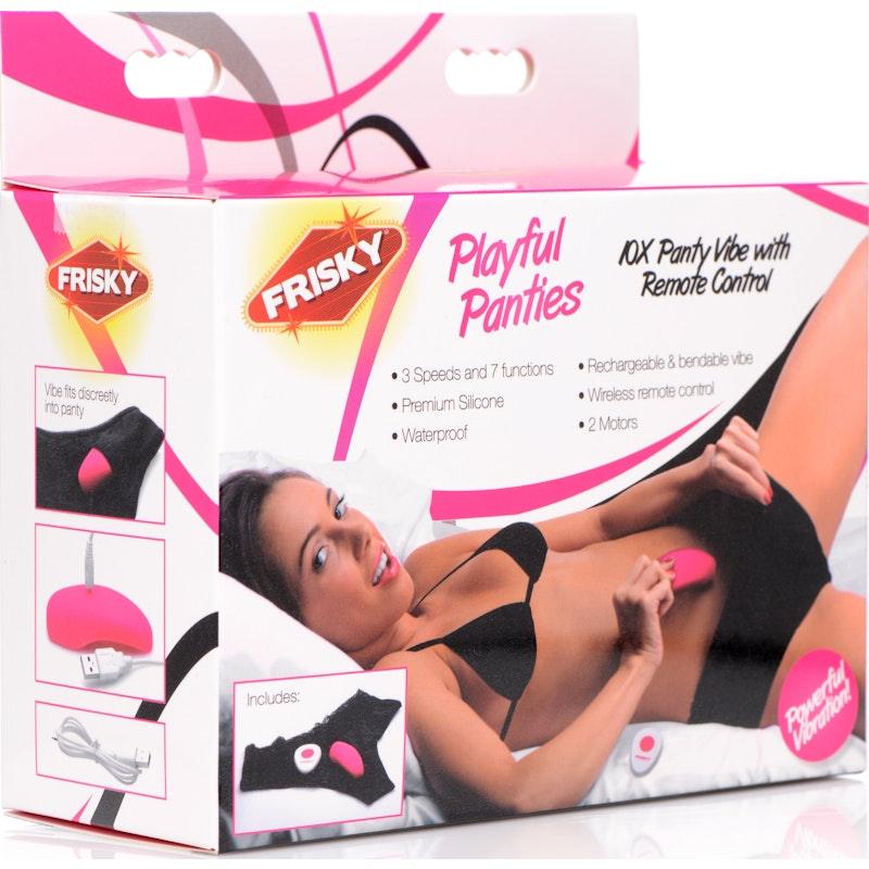 Frisky Remote Control Panty Vibrator – 10 - Function Silicone Vibe - Adult Toys