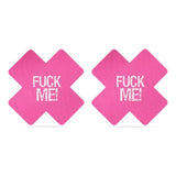 FUCK ME Cross Pattern Nipple Pasties Twin Pk - Naughty by Nature Adult Store