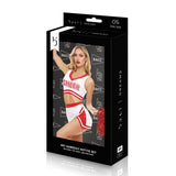 Gameday Hottie 4 Piece Set Red White One Size Women Cheer Outfit - LINGERIE & BODY WEAR
