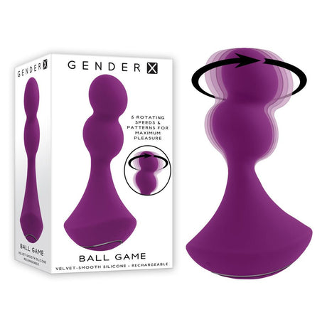 Gender X BALL GAME - Pink 13.5 cm USB Rechargeable Vibrating Butt Plug - Anal Toys