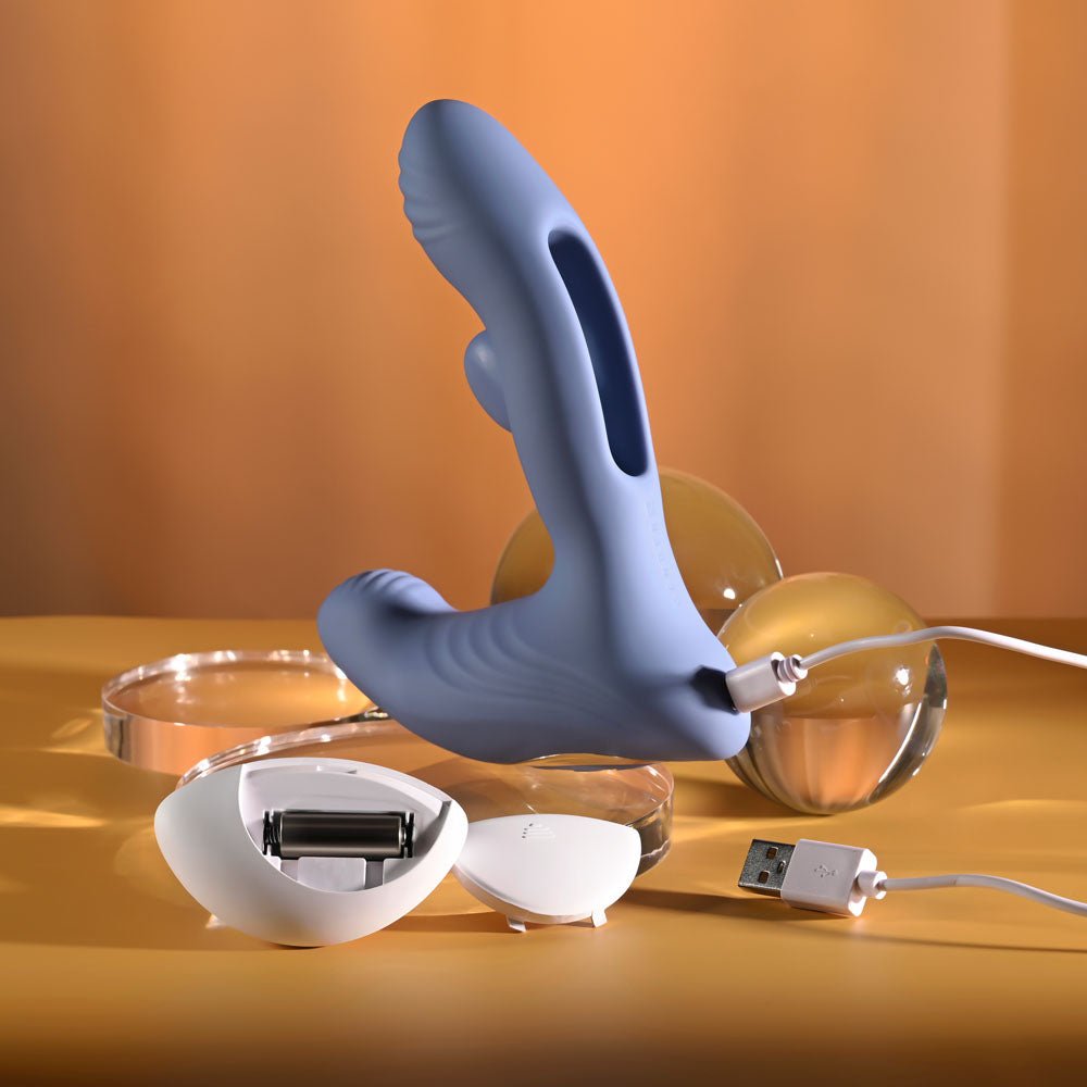 Gender X Flapjack Blue USB Rechargeable Flapping Vibrator - VIBRATORS