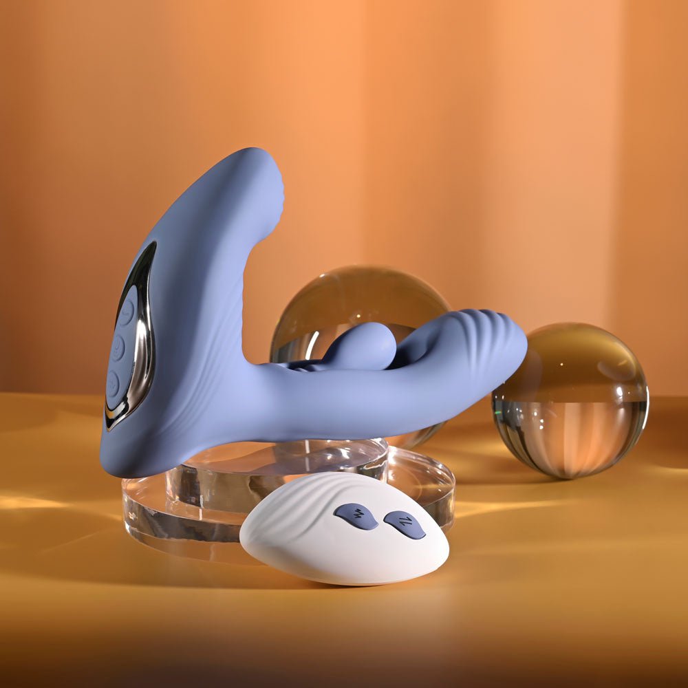 Gender X Flapjack Blue USB Rechargeable Flapping Vibrator - VIBRATORS