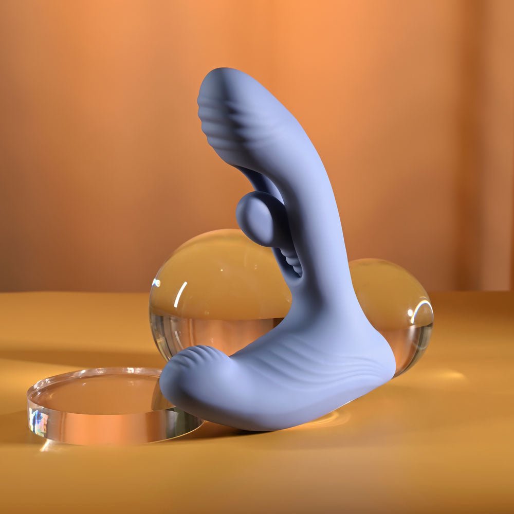 Gender X Flapjack Blue USB Rechargeable Flapping Vibrator - VIBRATORS