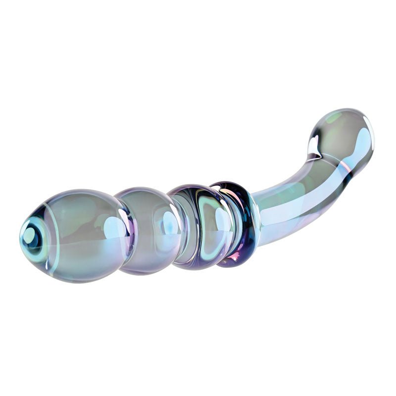 Gender X LUSTROUS GALAXY WAND - Blue/Violet Glass 18.5 cm Double Ended Massager - GLASS TOYS