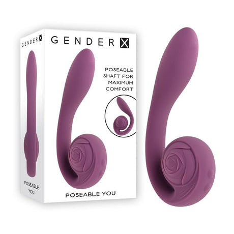 Gender X POSEABLE YOU - Purple USB Rechargeable Poseable Vibrator - VIBRATORS