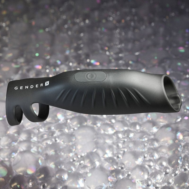 Gender X ROCKETEER - Black USB Rechargeable Vibrating Penis Sleeve - SLEEVES