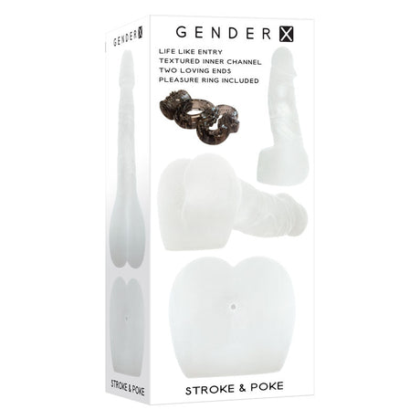 Gender X STROKE & POKE - Clear 20 cm Stroker Dong - MASTURBATORS