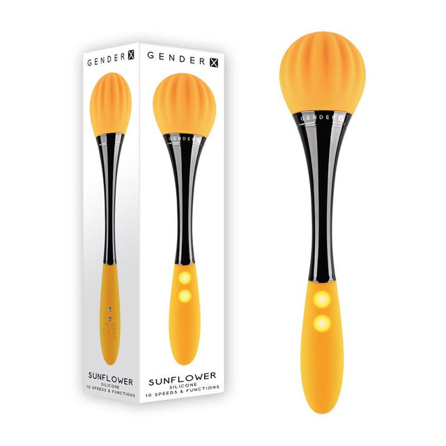 Gender X SUNFLOWER - Yellow 20 cm USB Rechargeable Massage Wand - VIBRATORS
