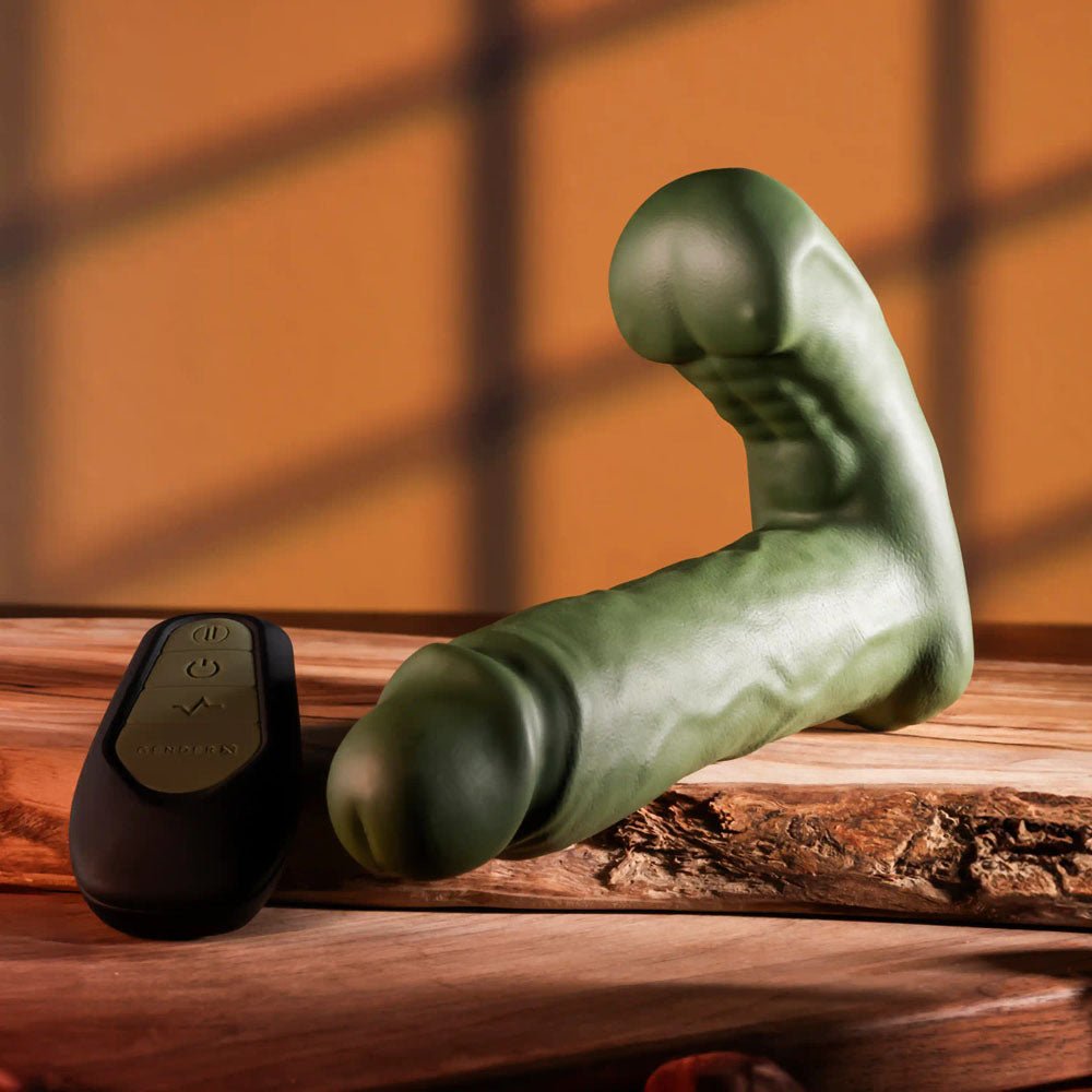 Gender X THE HUNK - 15.2 cm Thrusting Vibrator with Remote - VIBRATORS