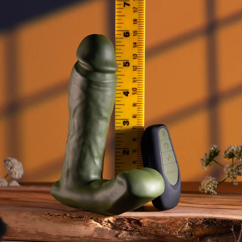 Gender X THE HUNK - 15.2 cm Thrusting Vibrator with Remote - VIBRATORS