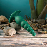 Gender X The Rattler Green Vibrating Anal Plug – 17 cm Silicone Toy - ANAL TOYS