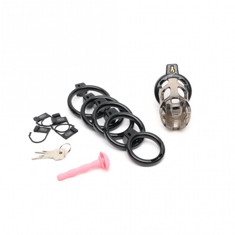 Gladiator Size 1 Soft Cock Cage with Pussification Plug - Adult Toys