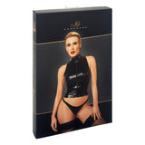 Glam Wetlook Top w Vinyl Corset - Lingerie