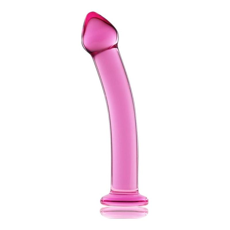 Glass Romance Pink Glass Dildo - 7.5 Inch Temperature Play Sex Toy - Adult Toys