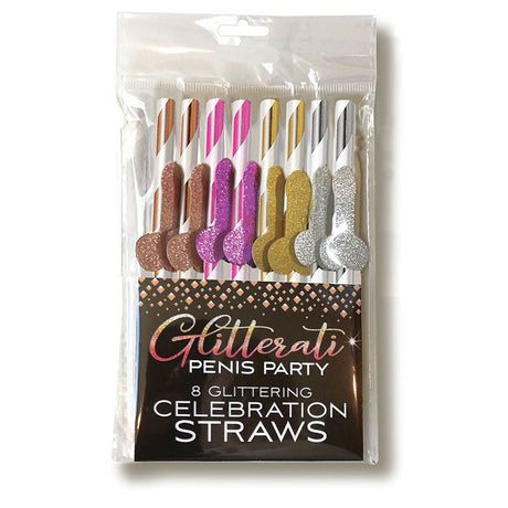 Glitterati - Celebration Straws - Party Straws - 8 Pack - Novelties