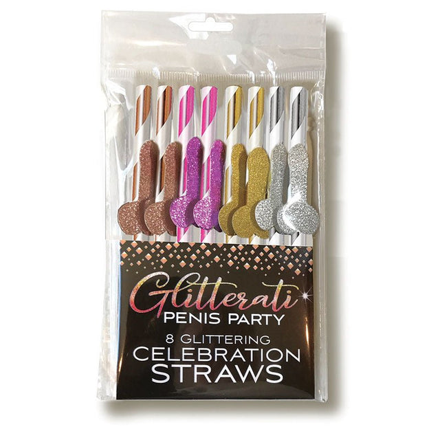 Glitterati - Celebration Straws - Party Straws - 8 Pack - Novelties