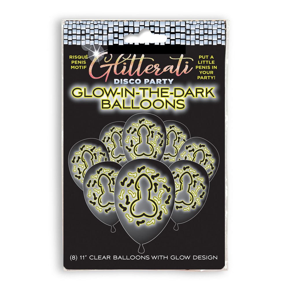 Glitterati Disco Party Glow In The Dark Balloons - Novelties