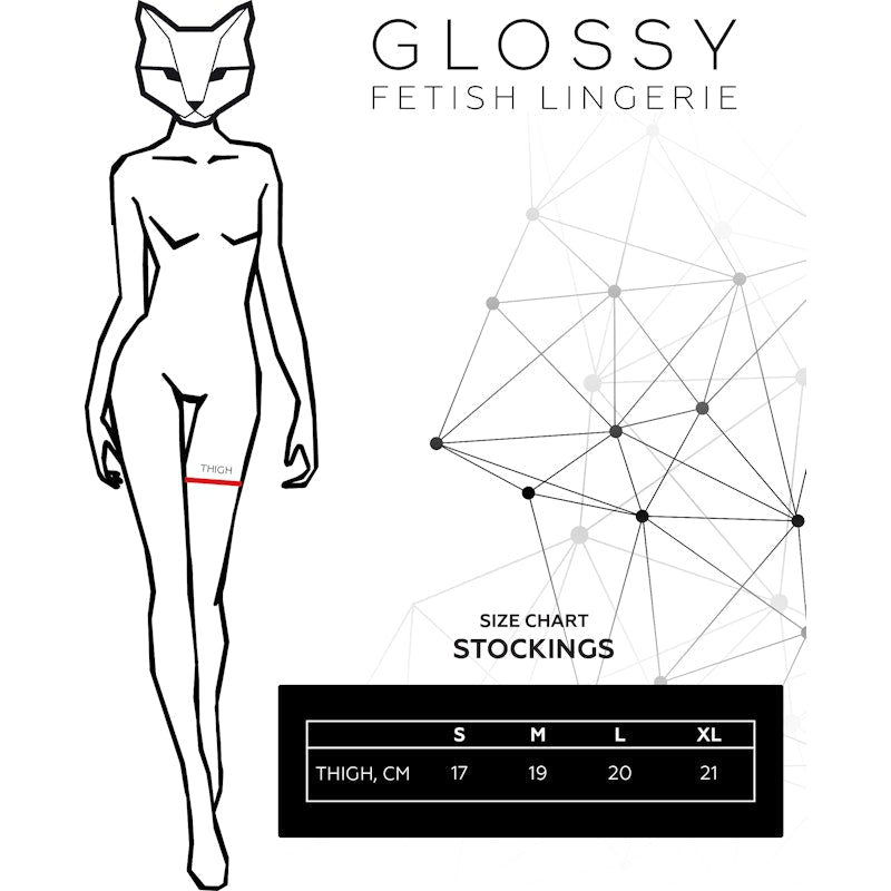 Glossy Wetlook Stockings Lotis - Lingerie