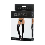 Glossy Wetlook Stockings Lotis - Lingerie