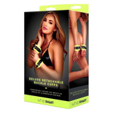 Glow In The Dark Deluxe Buckle Cuffs Black - Adult Toys