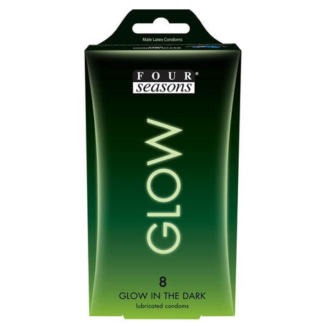 Glow N' Dark Condoms - Glow In The Dark Lubricated Condoms - 8 Pack - CONDOMS