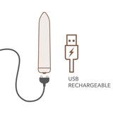 Golden Rose Rechargeable Bullet - bullet vibrator