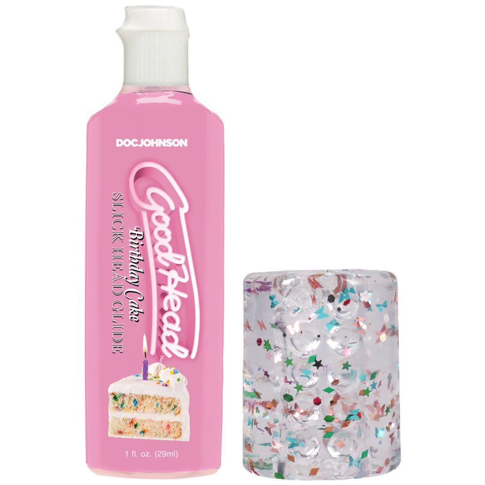 GoodHead Birthday Blowjob Kit - Birthday Cake with Helping Head Stroker - LOTIONS & LUBES