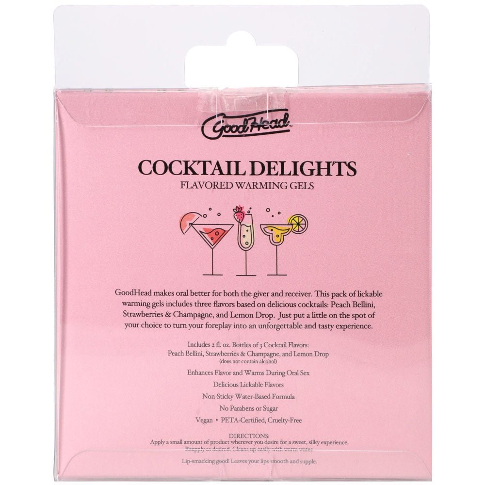 GoodHead Cocktail Delights - Flavoured Warming Oral Sex Gels - Set of 3 - LOTIONS & LUBES