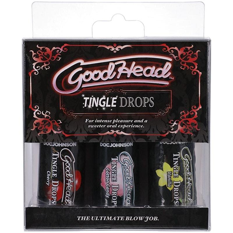 GoodHead Tingle Drops Cherry, Candy and Vanilla 3 Pc - Naughty by Nature Adult Store