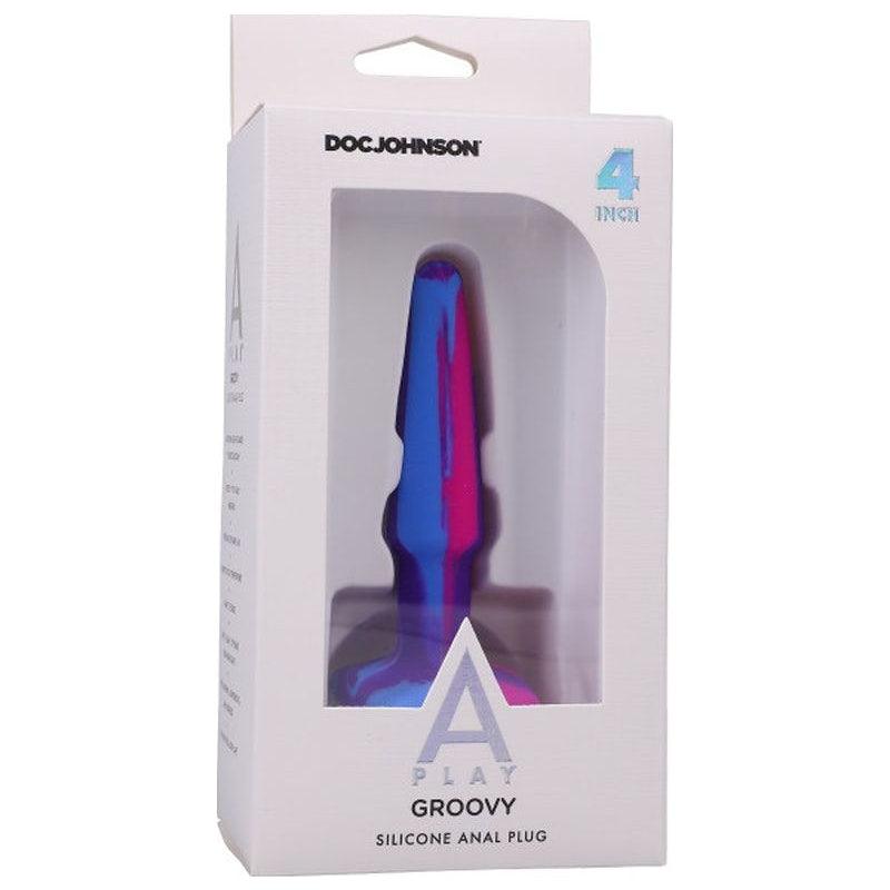 Groovy Silicone Anal Plug 4in Berry - Naughty by Nature Adult Store