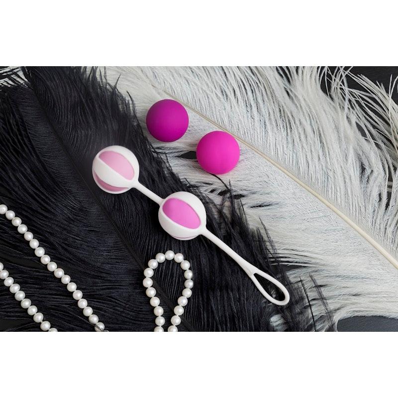 Gvibe Geisha Balls 2 | 5 - Stage Kegel Training Set - Pink Silicone - Adult Toys