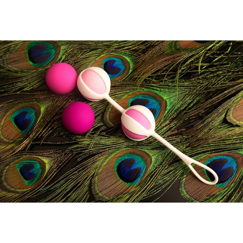 Gvibe Geisha Balls 2 | 5 - Stage Kegel Training Set - Pink Silicone - Adult Toys