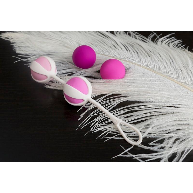 Gvibe Geisha Balls 2 | 5 - Stage Kegel Training Set - Pink Silicone - Adult Toys