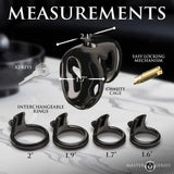 Hard Stop Double Ring Chastity Cage - Adult Toys
