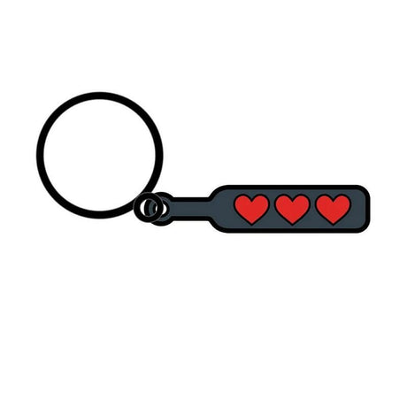 Hearts Paddle Keychain - Adult Toys