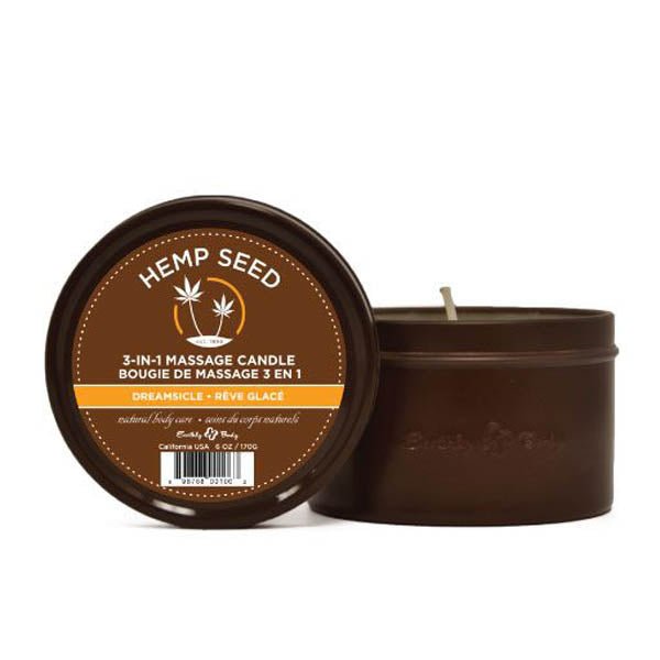 Hemp Seed 3 - In - 1 Massage Candle - Dreamsicle (Tangerine & Plum) - 170 g - CANDLES