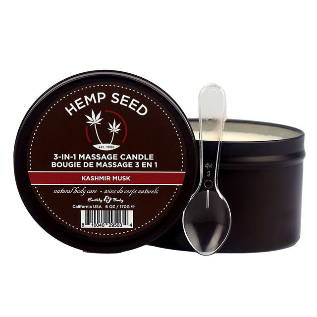 Hemp Seed 3 - In - 1 Massage Candle - Kashmir Musk (Brandy, Magnolia & Vanilla Musk) - 170 g - CANDLES