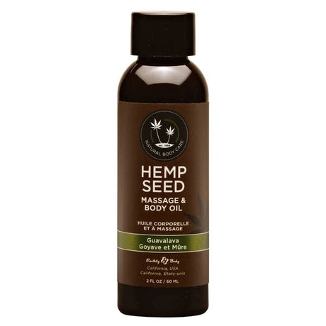 Hemp Seed Massage & Body Oil - Guavalava (Guava & Blackberry) Scented - 59 ml Bottle - LOTIONS & LUBES