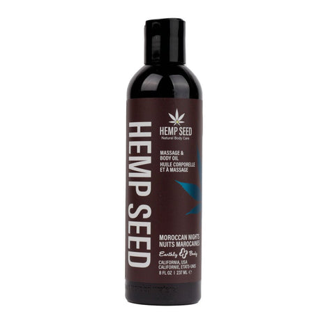 Hemp Seed Massage & Body Oil - Moroccan Nights (Earthy & Spicy - Sensual) - LOTIONS & LUBES