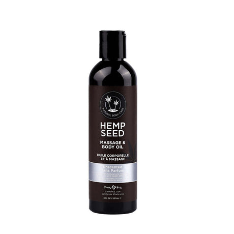 Hemp Seed Massage & Body Oil - Unscented - 237 ml Bottle - LOTIONS & LUBES