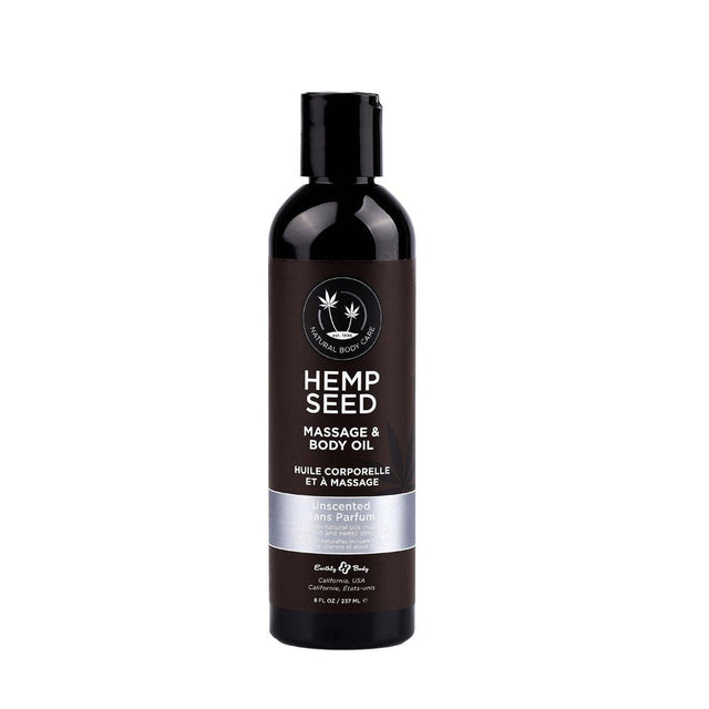 Hemp Seed Massage & Body Oil - Unscented - 237 ml Bottle - LOTIONS & LUBES