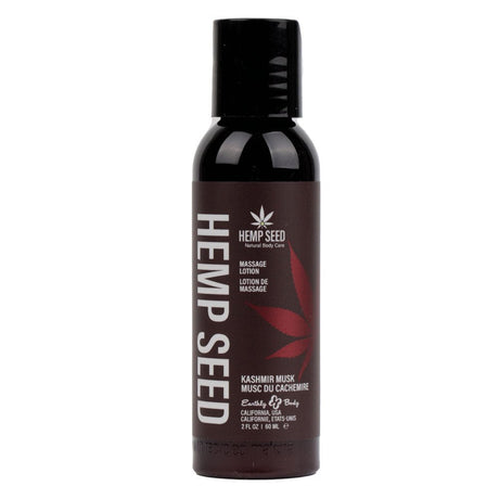 Hemp Seed Massage Lotion - Kashmir Musk (Brandy, Jasmine, Cedarwood Musk) Scented - 59 ml Bottle - LOTIONS & LUBES