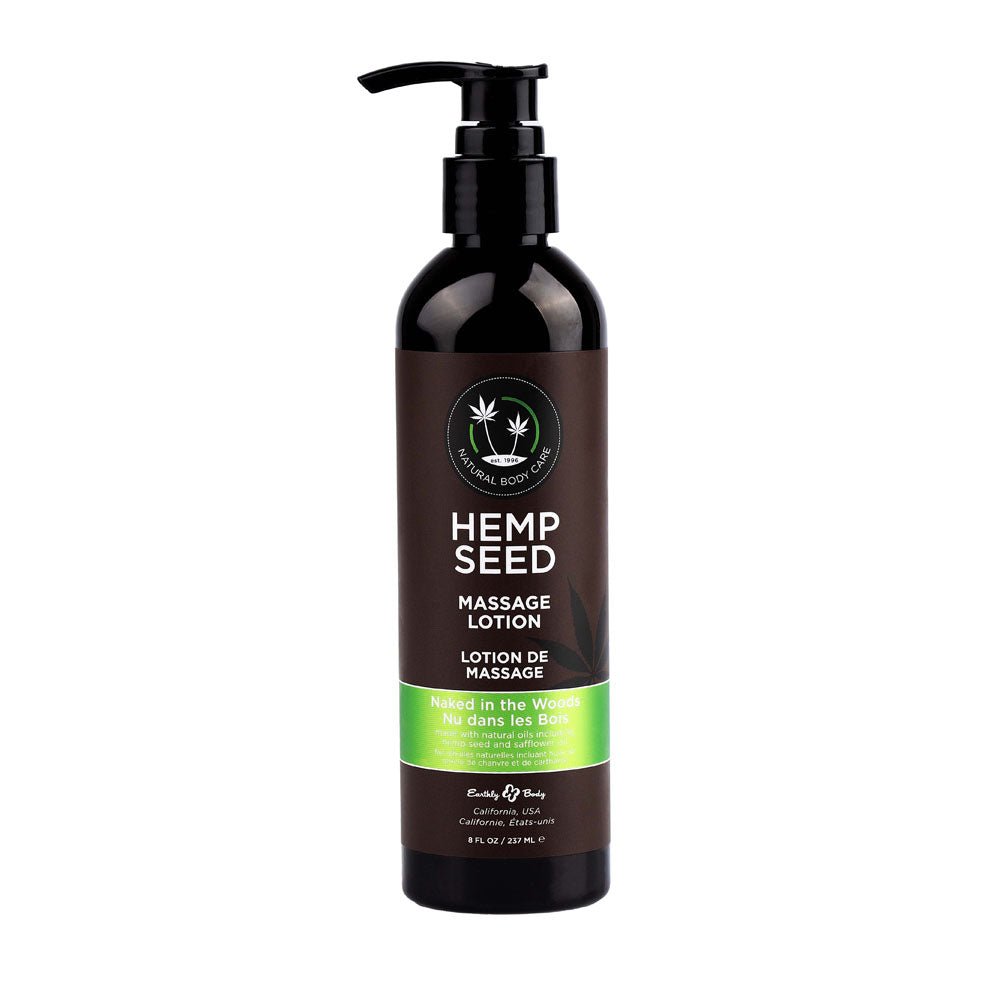Hemp Seed Massage Lotion - Naked In The Woods (White Tea & Ginger) - LOTIONS & LUBES